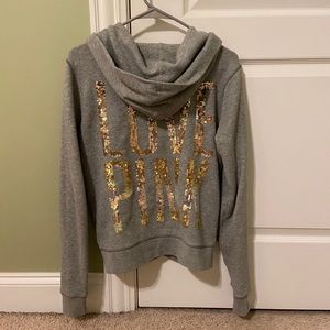 Victoria's Secret Zip-Up; Color: Grey; Size: Small